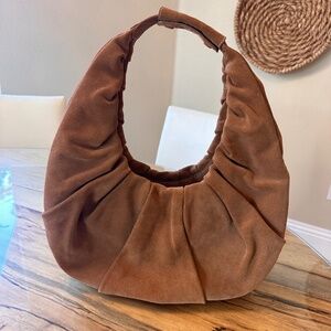Gorgeous Staud Large Brown Suede Moon Bag - Excellent Condition